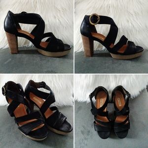 Paul Green Munchen Black Riviera Strappy Heels